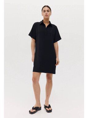 NWT HARRIS TAPPER Womens Size 6 Black Mini Polo Dress